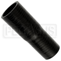 Click for a larger picture of Black Silicone Hose, 1 1/2 x 1 3/8 inch ID Straight Reducer