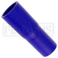 Large photo of Blue Silicone Hose, 1 1/2 x 1 3/8 inch ID Straight Reducer, Pegasus Part No. SR38.35-BLUE