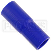 Click for a larger picture of Blue Silicone Hose, 1 5/8 x 1 3/8 inch ID Straight Reducer