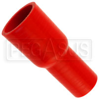 Click for a larger picture of Red Silicone Hose, 1 3/4 x 1 1/4 inch ID Straight Reducer