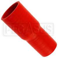 Click for a larger picture of Red Silicone Hose, 1 3/4 x 1 1/2 inch ID Straight Reducer