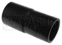 Click for a larger picture of Black Silicone Hose, 2 1/8 x 2 inch ID Straight Reducer
