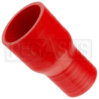 Click for a larger picture of Red Silicone Hose, 2 1/2 x 1 3/4 inch ID Straight Reducer