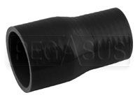 Click for a larger picture of Black Silicone Hose, 2 x 2 1/2 inch ID Straight Reducer