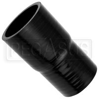 Click for a larger picture of Black Silicone Hose, 2 1/2 x 2 1/4 inch ID Straight Reducer