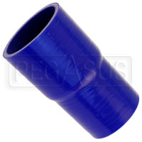 Large photo of Blue Silicone Hose, 2 1/2 x 2 1/4 inch ID Straight Reducer, Pegasus Part No. SR63.57-BLUE