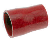 Click for a larger picture of Red Silicone Hose, 2 1/2 x 2 1/4 inch ID Straight Reducer