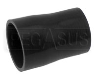 Click for a larger picture of Black Silicone Hose, 2 1/2 x 2 1/4 inch ID Straight Reducer