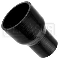 Click for a larger picture of Black Silicone Hose, 3 x 2 inch ID Straight Reducer