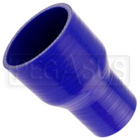 Large photo of Blue Silicone Hose, 3 x 2 inch ID Straight Reducer, Pegasus Part No. SR76.51-BLUE