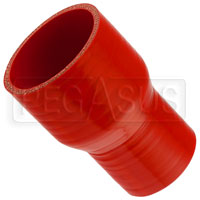 Click for a larger picture of Red Silicone Hose, 3 x 2 1/4 inch ID Straight Reducer