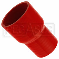 Click for a larger picture of Red Silicone Hose, 3 x 2 3/8 inch ID Straight Reducer