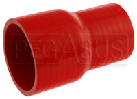 Click for a larger picture of Red Silicone Hose, 3 x 2 3/8 inch ID Straight Reducer