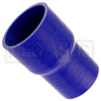 Large photo of Blue Silicone Hose, 3 x 2 1/2 inch ID Straight Reducer, Pegasus Part No. SR76.63-BLUE