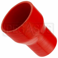 Click for a larger picture of Red Silicone Hose, 3 1/4 x 2 1/4 inch ID Straight Reducer
