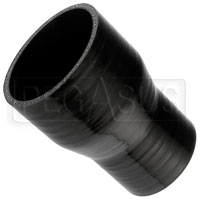 Click for a larger picture of Black Silicone Hose, 3 1/4 x 2 1/2 inch ID Straight Reducer
