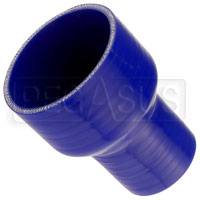 Click for a larger picture of Blue Silicone Hose, 3 1/2 x 2 1/4 inch ID Straight Reducer