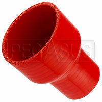 Click for a larger picture of Red Silicone Hose, 3 1/2 x 2 1/4 inch ID Straight Reducer