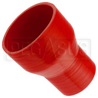 Click for a larger picture of Red Silicone Hose, 3 1/2 x 2 1/2 inch ID Straight Reducer