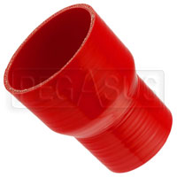 Click for a larger picture of Red Silicone Hose, 3 1/2 x 2 3/4 inch ID Straight Reducer