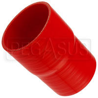 Click for a larger picture of Red Silicone Hose, 3 1/2 x 3 1/4 inch ID Straight Reducer
