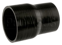 Click for a larger picture of Black Silicone Hose, 3 1/2 x 3.00 inch ID Straight Reducer