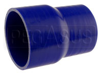 Click for a larger picture of Blue Silicone Hose, 3 1/2 x 3 inch ID Straight Reducer