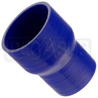 Click for a larger picture of Blue Silicone Hose, 3 3/4 x 2 3/4 inch ID Straight Reducer