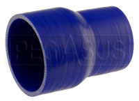 Click for a larger picture of Blue Silicone Hose, 3 3/4 x 2 3/4 inch ID Straight Reducer
