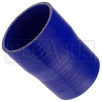 Click for a larger picture of Blue Silicone Hose, 3 3/4 x 3 1/4 inch ID Straight Reducer