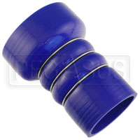 Click for a larger picture of Blue Silicone 350F CAC Reducer Hose, 4.00 x 3.00" ID, 6" L