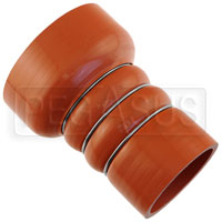 Click for a larger picture of Orange Silicone 500F CAC Reducer Hose, 4.00 x 3.00" ID, 6" L