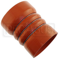 Click for a larger picture of Orange Silicone 500F CAC Reducer Hose, 4.50 x 4.00" ID, 6" L