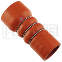 Click for a larger picture of Orange Silicone 500F CAC Reducer Hose, 2.50 x 2.00" ID, 6" L