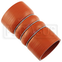 Click for a larger picture of Orange Silicone 500F CAC Reducer Hose, 3.25 x 3.00" ID, 6" L