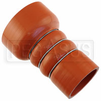 Click for a larger picture of Orange Silicone 500F CAC Reducer Hose, 3.50 x 2.50" ID, 6" L