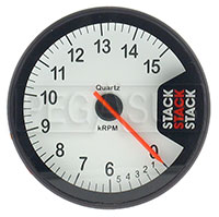 Click for a larger picture of Stack Clubman Tachometer, White Face