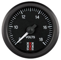 Large photo of Stack Stepper Analog Voltmeter, 8-18 V, Pegasus Part No. ST3316