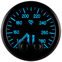 Large photo of Stack Pro-Control Oil Temperature Gauge, 140-280 F, Pegasus Part No. ST3510