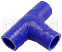 Large photo of Blue Silicone T-Hose, 25mm (1.00