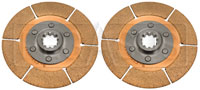 Click for a larger picture of Tilton 5.5" OT-3 Dual Clutch Disc Set, 1 x 10 Spline