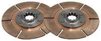 Click for a larger picture of Tilton 5.5" OT-3 Dual Clutch Disc Set, Paddle, 1 x 23 Spline