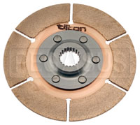 Click for a larger picture of Tilton 5.5" OT-3 Clutch Disc, Metallic, Std Hub, 7/8 x 20