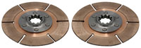 Click for a larger picture of Tilton 5.5" OT-3 Dual Clutch Disc Set, Stacked,1 x 23 Spline