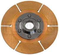 Click for a larger picture of Tilton 5.5" OT-3 Clutch Disc, Metallic, Ext Hub, 24mm x 21