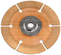 Click for a larger picture of Tilton OT-2 Clutch Disc, 7.25", 13/16 x 24 Spline, Early VW