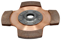 Click for a larger picture of Tilton OT-2 Cerametallic Clutch Disc, 7.25", 7/8x10