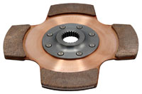 Click for a larger picture of Tilton OT-2 Cerametallic Clutch Disc, 7.25", 1-1/4x10 Spline