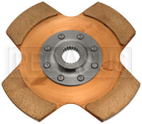 Click for a larger picture of Tilton OT-2 Cerametallic Clutch Disc, 7.25", 1 x 22 Spline