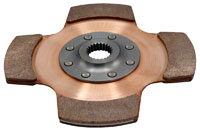 Click for a larger picture of Tilton OT-2 Cerametallic Clutch Disc, 7.25", 1x23, Std Hub